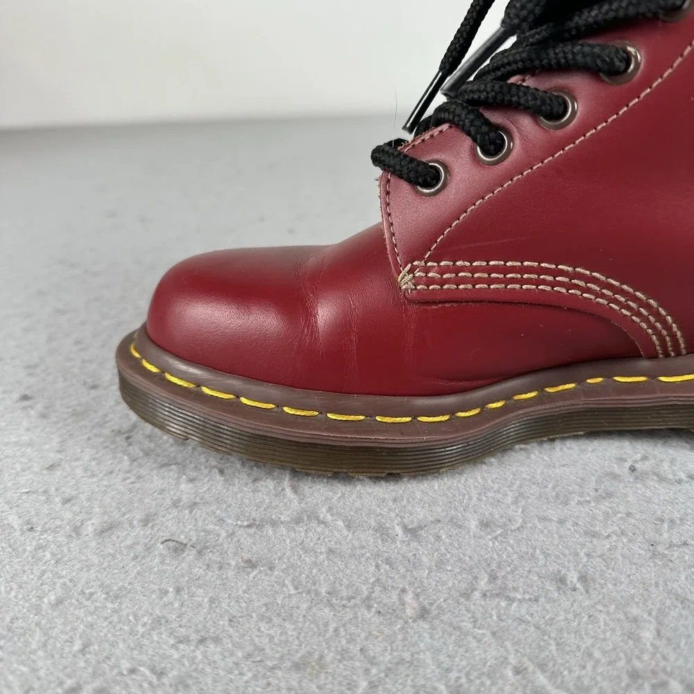 Doc Martens Boots Mens 6 Womens 7 UK 5 Made In England 1460 Oxblood 8‎ Eye MIE